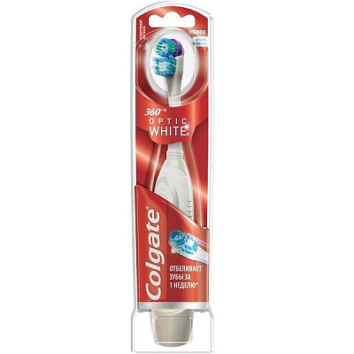 Электрическая зубная щетка Colgate 360 Optic White средняя