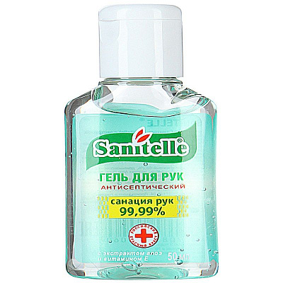 Гель для рук с экстрактом алоэ и витамином Е Sanitelle, 50 мл