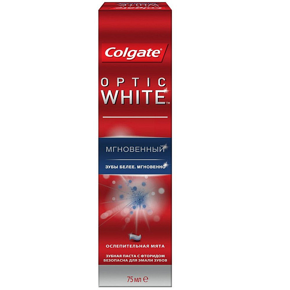 Зубная паста Colgate Optic White Мгновенный, 75 мл