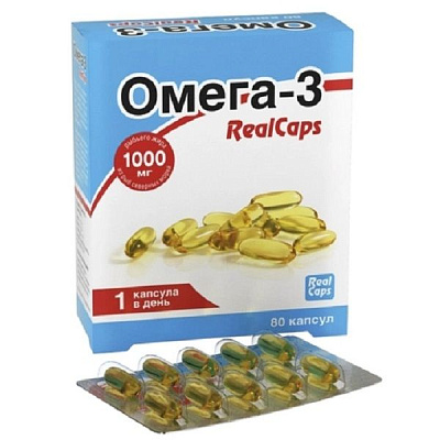Омега-3 RealCaps для иммунитета 1400 мг, 80 капсул