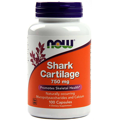 Акулий Хрящ Shark Cartilage Now Foods 750 мг, 100 капсул