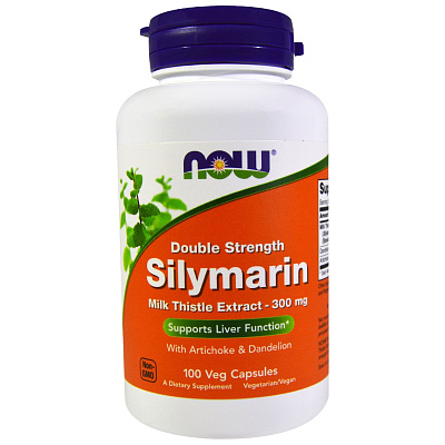 Silymarin 2X  Экстракт Расторопши  Лечение Печени  Now Foods, 300 мг, 100 капсул