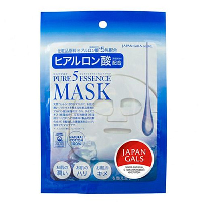 Маска с гиалуроновой кислотой Pure 5 Essential Japan Gals, 1 шт