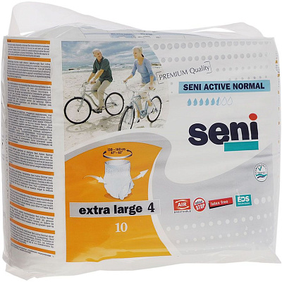 Трусы впитывающие одноразовые для взрослых active normal extra large Seni, 10 шт