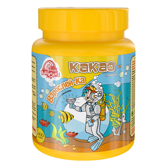 Какао-порошок Взрослейка с йодом и витаминами Арт Лайф, 400 г