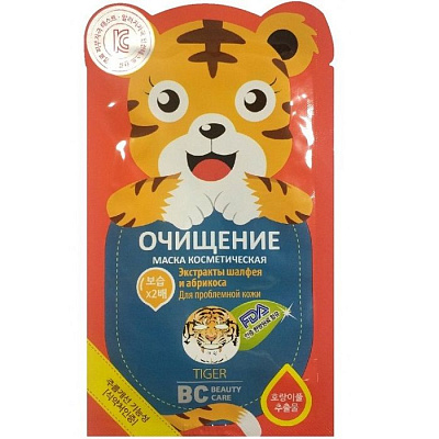 Очищающая тканевая маска для лица Тигр BC Beauty Care, 25 мл
