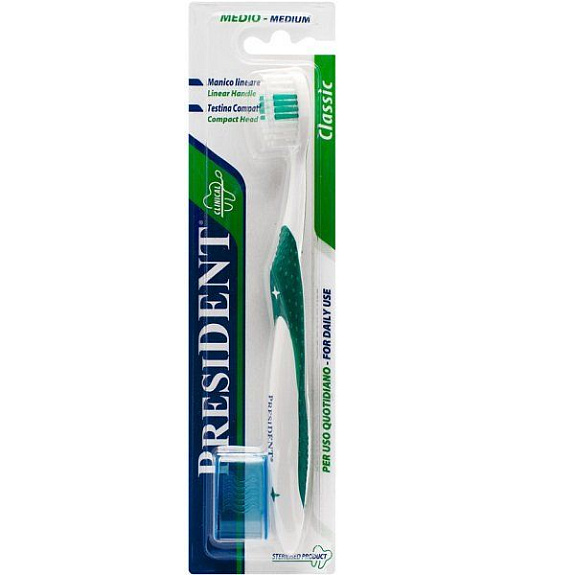 Зубная щетка President Classic средней жесткости