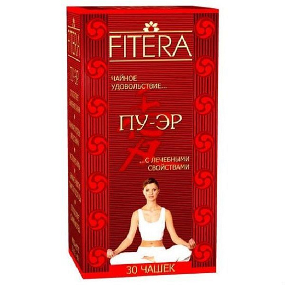 Фиточай Пу-Эр с лечебными свойствами Fitera, 30 фильтр-пакетов х 2 г