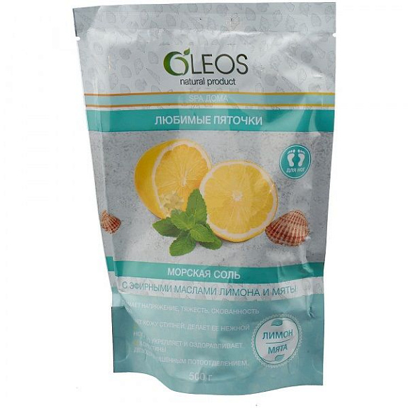 Морская соль для ванн Любимые пяточки Oleos, 500 г