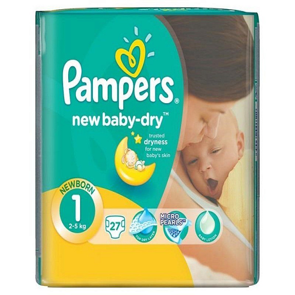Подгузники для детей New Baby Pampers 2-5 кг, 27 шт