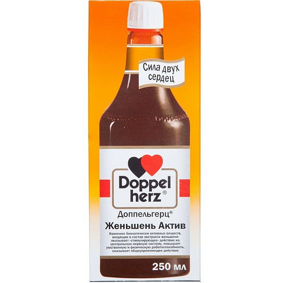Женьшень общеукрепляющее действие Доппельгерц® актив, 250 мл