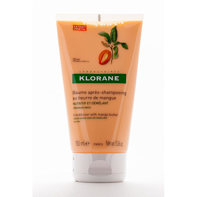 Бальзам с маслом манго для сухих поврежденных волос Klorane, 150 мл