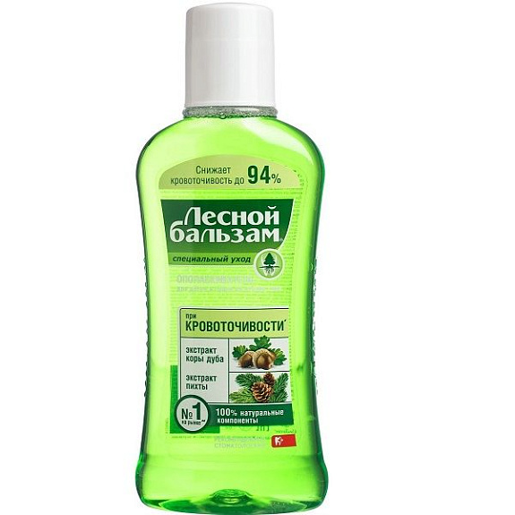 Ополаскиватель при кровоточивости десен Лесной бальзам с экстрактами коры дуба и пихты, 400 мл