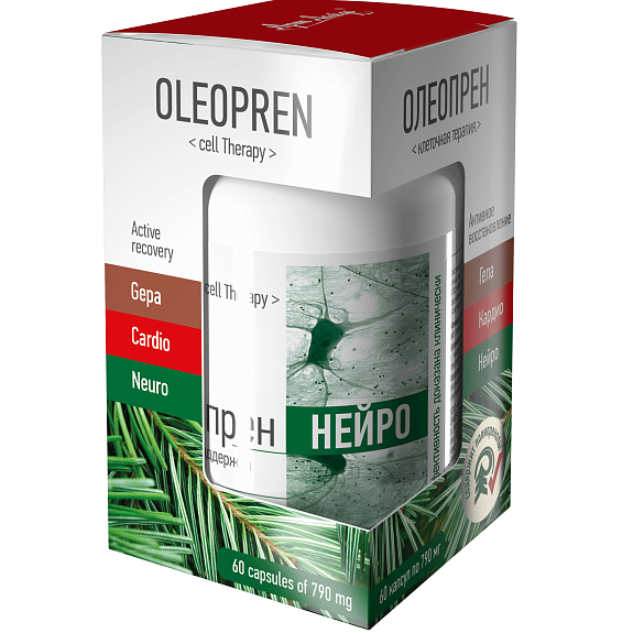 Олеопрен Нейро, Восстанавление клеток головного мозга, Арт Лайф, 60 капсул