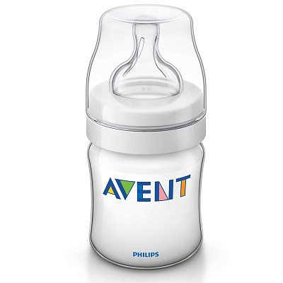 Бутылочка и соска с потоком для новорожденного Philips Avent, 125 мл, 1 шт.