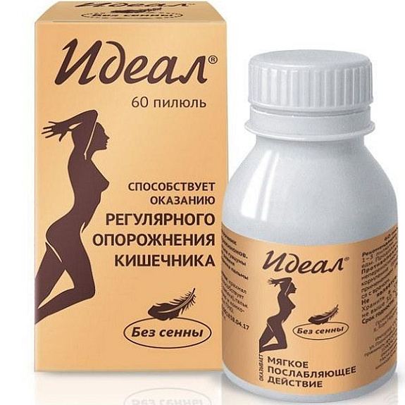 Средство для контроля массы тела Идеал с мягким послабляющим действием, 60 пилюль