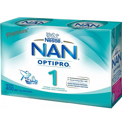 Смесь молочная готовая NAN 1 Optipro с рождения, 400 мл