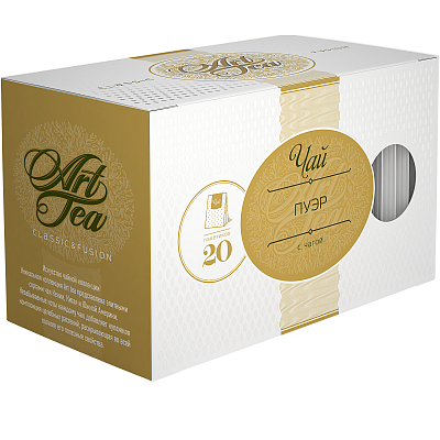 Чай Пуэр с чагой с терпким и глубоким вкусом Арт Лайф, 20 шт