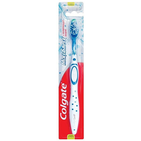 Зубная щетка Макс Блеск средняя жесткость Colgate, 1 шт