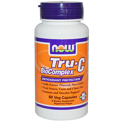 Tru-C BioComplex, Натуральный Витамин С, Now Foods, 60 капсул