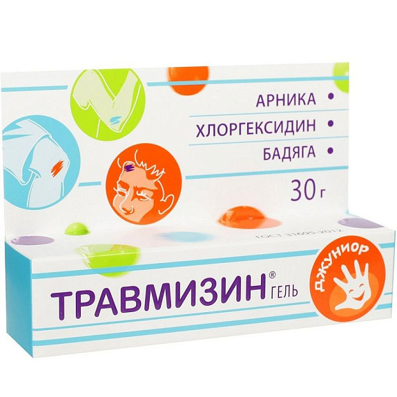 Гель Травмизин при ушибах и растяжениях, 30 мл