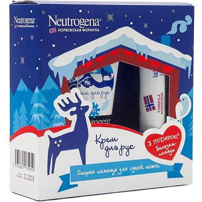 Набор Neutrogena Норвежская формула (крем для рук с запахом, 50 мл + бальзам-помада, 4,8 г)
