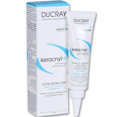 Крем успокаивающий против дефектов кожи склонной к акне Keracnyl PP Ducray, 30 мл