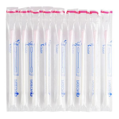 Палочки ватные с масляной пропиткой в индивидуальной упаковке Pigeon, 50 шт