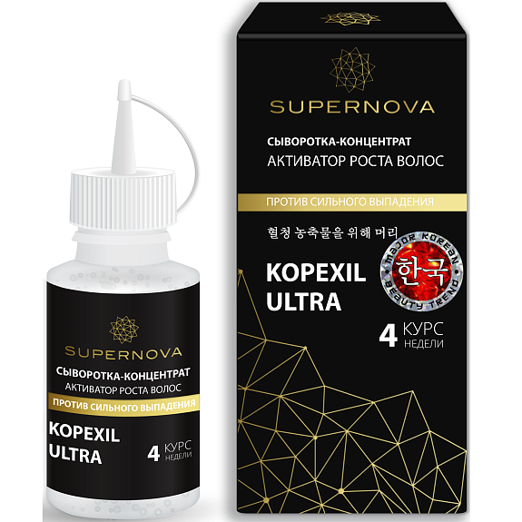 Сыворотка-концентрат Активатор роста волос Kopexil Ultra Supernova, 30 мл
