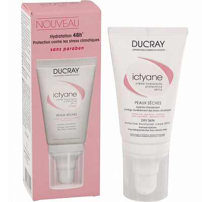 Крем защитный увлажняющий Ictyane SPF15 Ducray, 40 мл