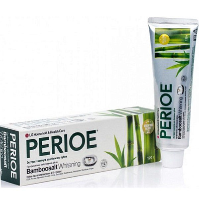 Отбеливающая зубная паста с бамбуковой солью и экстрактом жемчуга Perioe Bamboosalt Whitening, 120 г