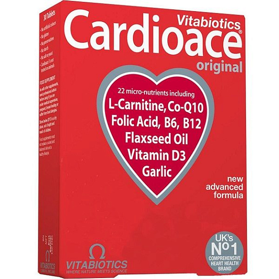Питательная поддержка для здоровья, энергии и здорового сердца Cardioace, 30 шт