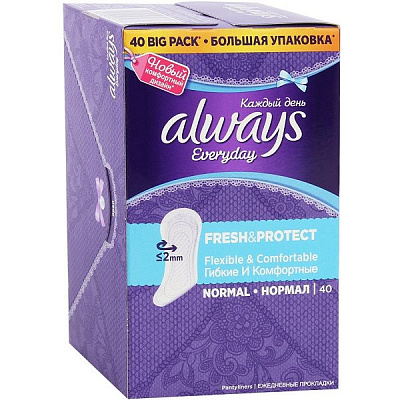 Ежедневные гигиенические прокладки Always Fresh & Protect Normal, 40 шт