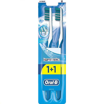 Зубная щетка комплекс глубокая чистка 40 средняя Oral-B, 2 шт