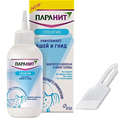 Средство Паранит Сенситив педикулицидное, 150 мл + гребень в комплекте