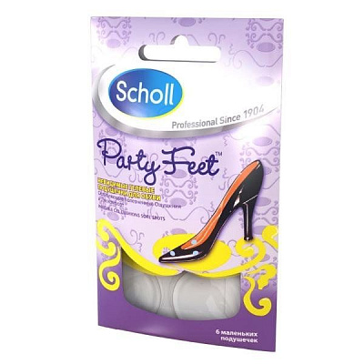 Подушечки для обуви невидимые гелевые ослабляющие болезненные ощущения и дискомфорт Scholl, 6 шт