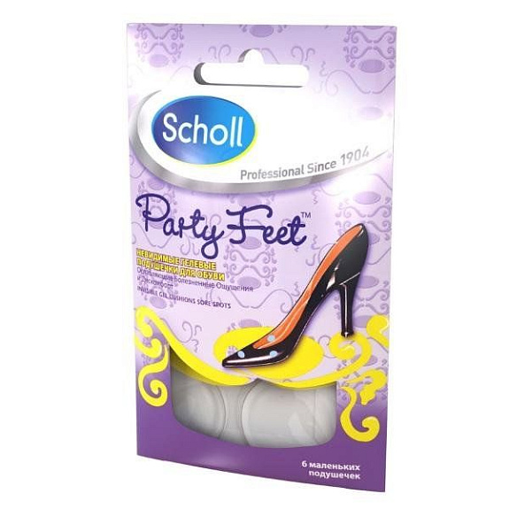Подушечки для обуви невидимые гелевые ослабляющие болезненные ощущения и дискомфорт Scholl, 6 шт