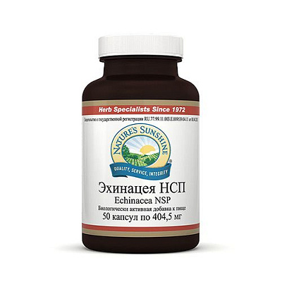 Эхинацея, Стимулирует иммунную систему, NSP, 404.5 мг, 50 капсул