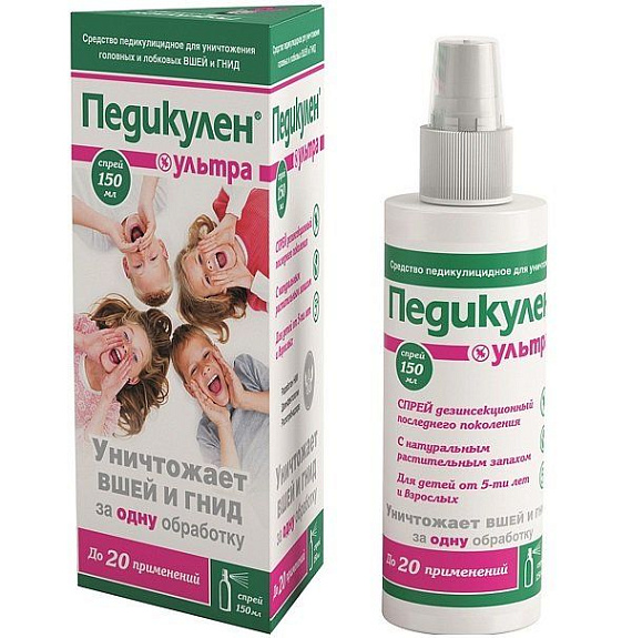 Педикулицидный спрей Педикулен Ультра, 150 мл