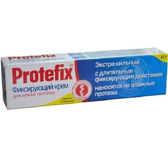 Фиксирующий экстра сильный крем для зубных протезов Protefix, 40 мл