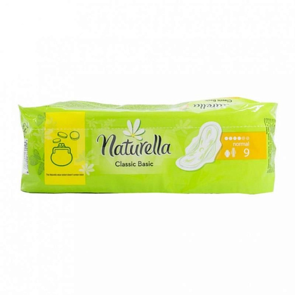 Прокладки гигиенические с крылышками ароматизированные Classic Basic Normal Naturella, 9 шт