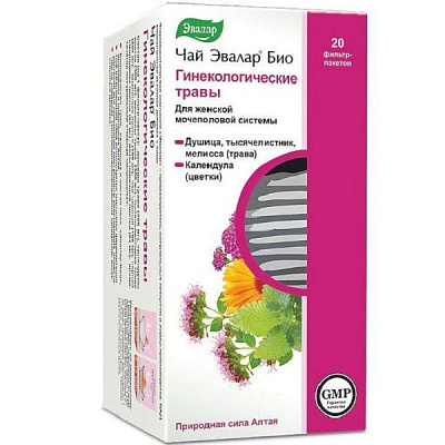 Чай Эвалар Био Гинекологические травы для женской мочеполовой системы 1,5 г, 20 фильтр-пакетов