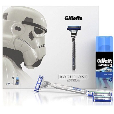 Набор Gillette Mach3 Turbo (станок + 3 сменные кассеты + гель для бритья Экстракомфорт, 75 мл)