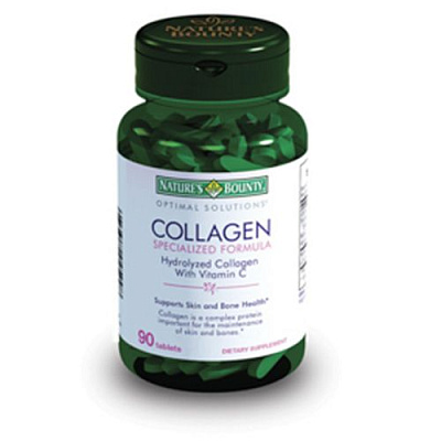 Гидролизованный Коллаген с Витамином С, Упругость вашей кожи, Nature's Bounty, 90 таблеток