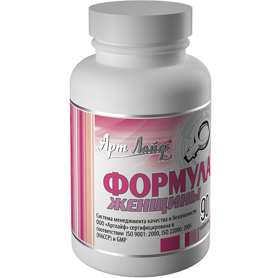 Формула женщины, Мультивитамины для женского организма, Арт Лайф, 90 таблеток