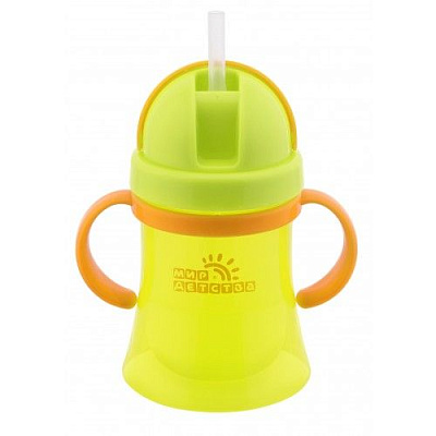 Поильник с соломинкой и ручками Мир Детства, 180 мл