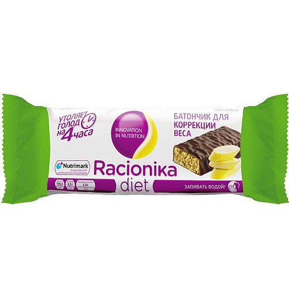 Батончик для коррекции веса Racionika Diet со вкусом банана, 60 г
