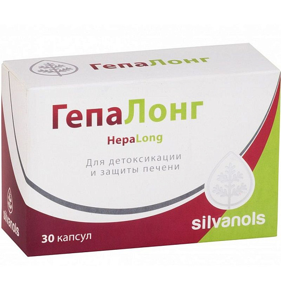 Гепатопротектор ГепаЛонг HepaLong для детоксикации и защиты печени, 30 шт