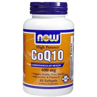 CoQ10 400mg  Кофермент Q10  Now Foods  400 мг, 60 капсул