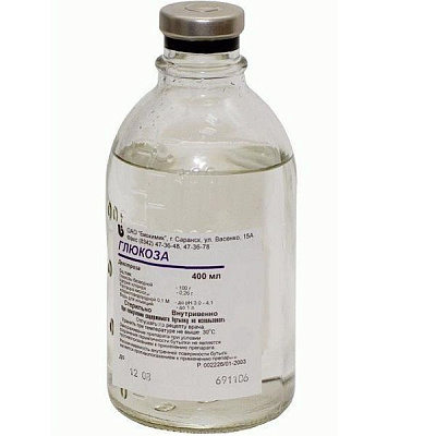 Раствор глюкозы для инфузий 10%, 400 мл